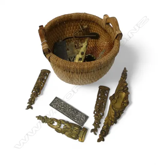 WOVEN BASKET OF ASST. HARDWARE
