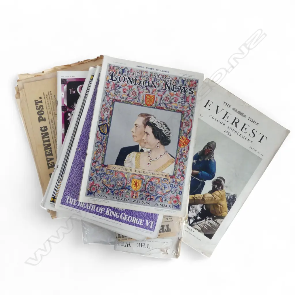 COLLECTION 'The Times' & other MAGAZINES 'Everest 1953' etc + OLD REPRINT NEWSPAPERS ETC Image 1++