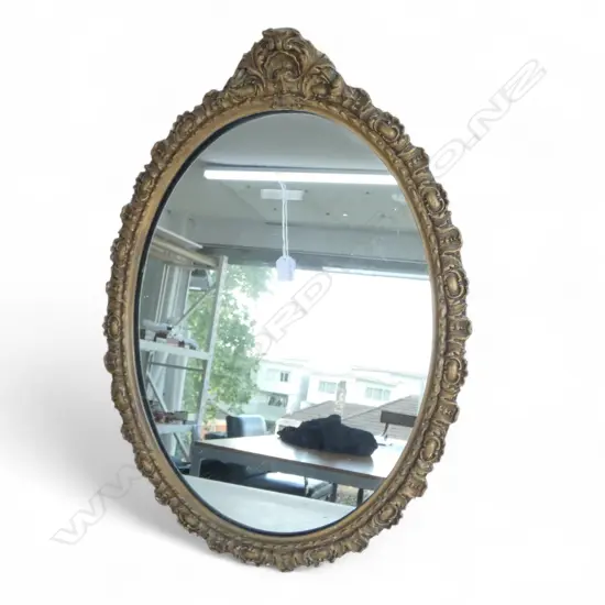 OVAL GILT FRAMED MIRROR 735x535mm faults