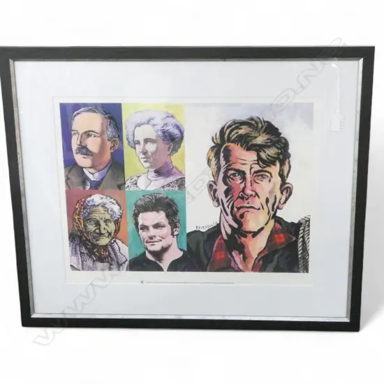 FRIZZELL / NZ HERALD 2013 PRINT 'KIWI LEGENDS' 420x555mm