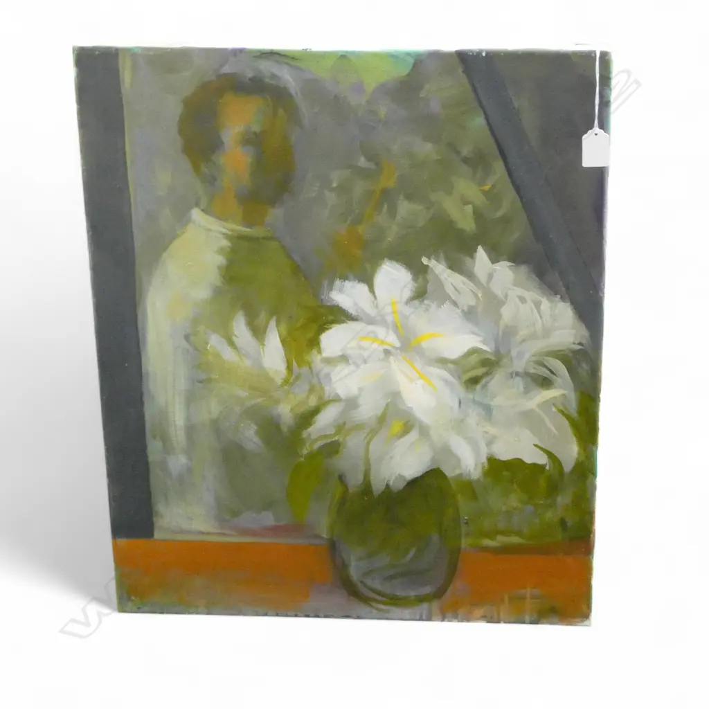 CHARLES ROSE (1921-2017) SELF PORTRAIT, OIL ON CANVAS 600x500mm Image 1++