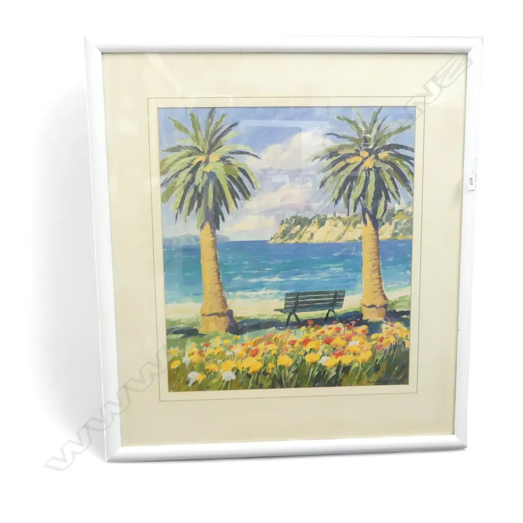 FRAMED BEACH LANDSCAPE, PRINT, 480 X420MM Image 1++