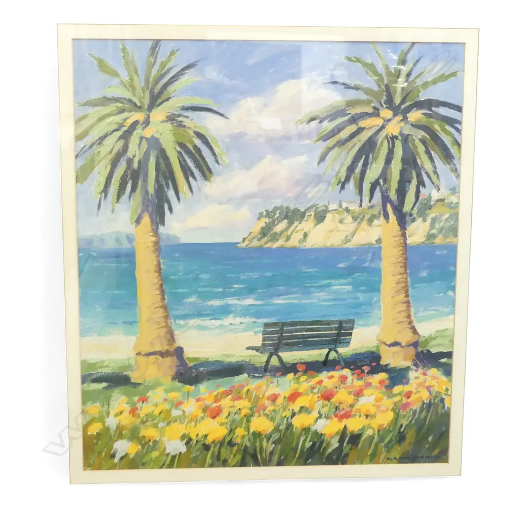 FRAMED BEACH LANDSCAPE, PRINT, 480 X420MM Image 1++