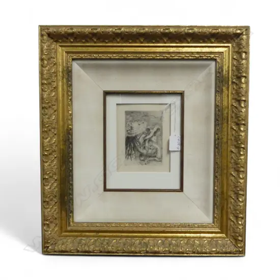 Pierre Auguste Renoir ( 1841 - 1919) etching 'Le chapeau épinglé' probably the 2nd state 114 x 78mm.