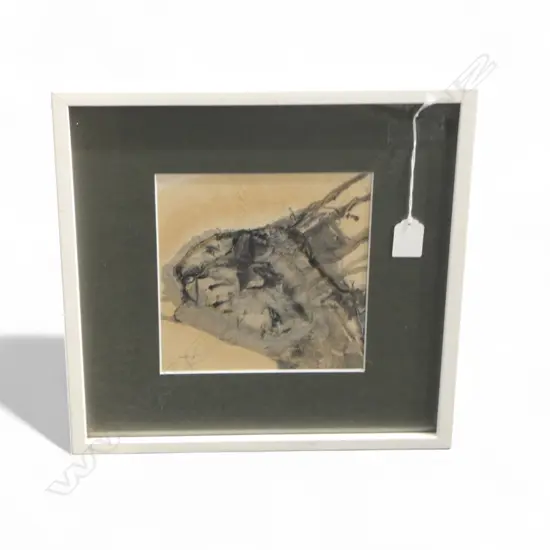 SUZANNE GOLDBERG 'THE MOONGAZER' 185x175mm OIL ON BOARD, SIGNED & DATED 77