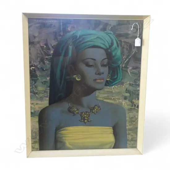 Tretchikoff vintage print 'Balinesse Girl' from 1959. Colours still strong. Original frame. 600 x 500mm