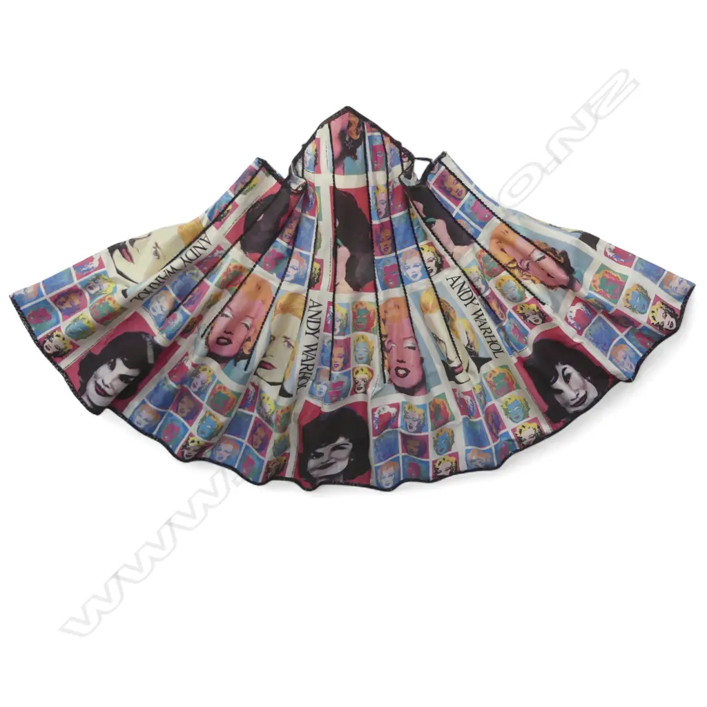 FRAMED 1990s DRESS BY SOUTH AFRICAN DESIGNER JENNY BUTTON WORN TO THE 'SUN MET' DURING POP ART THEME YEAR 1550x135x975mm Image 1++