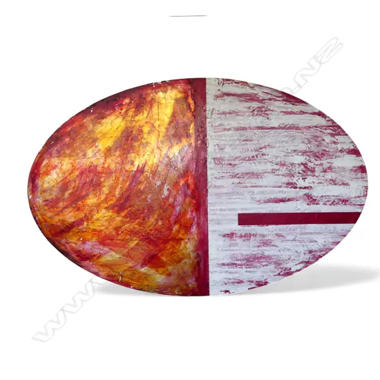 JODY HOPE GIBBONS 'OVAL' ACRYLIC ON BOARD 905x1405mm