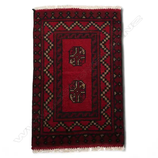 SM HAND-KNOTTED TURKMAN RUG, 650 x 500mm