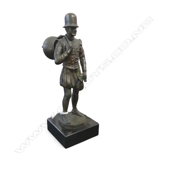 Jeff Lambeau (Belgian 1852-1908) bronze sculpture 'Boilermaker' signed. H.180mm,