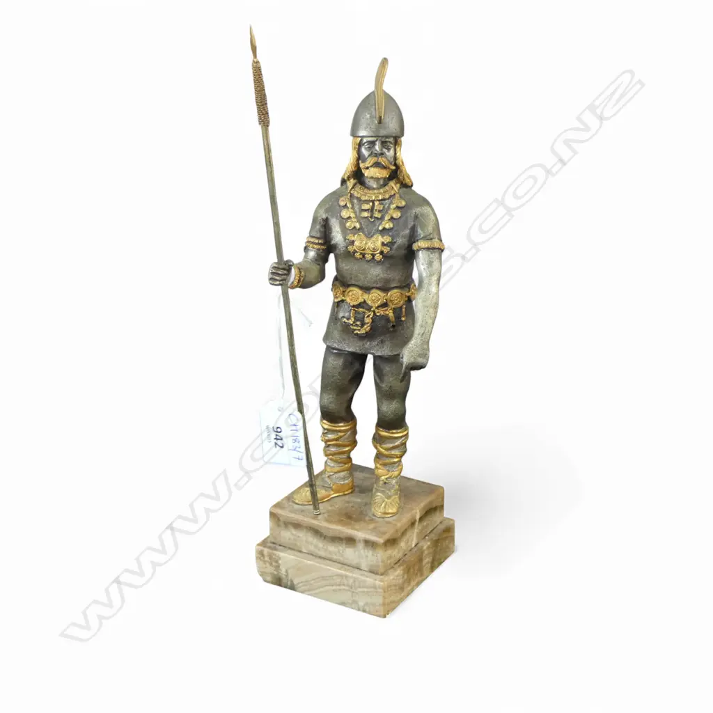 BRONZE VIKING FIGURE STAMPED GIUSEPPE VASARI H.295mm Image 1++