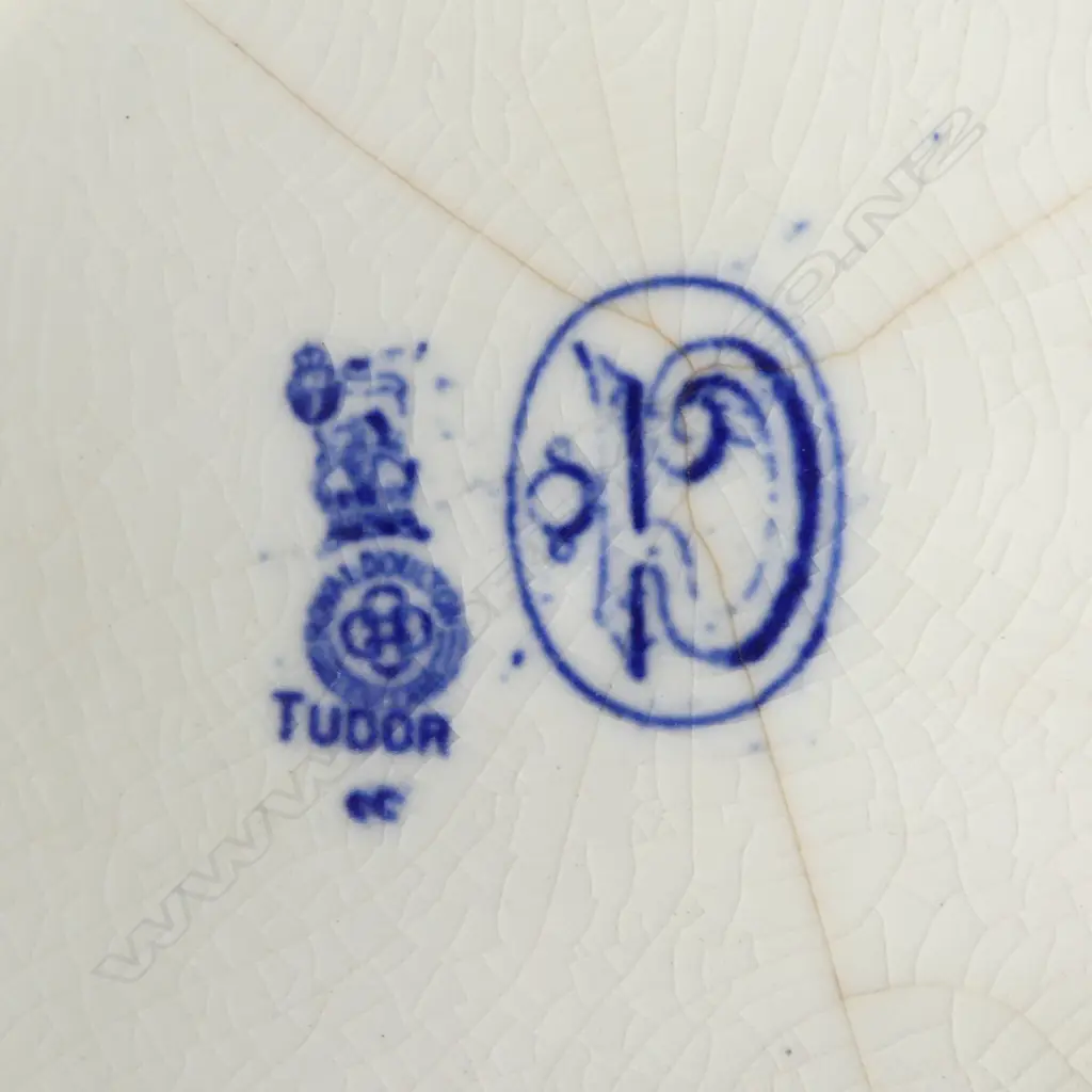 ROYAL DOULTON TUDOR PATTERN B/W JARDINERE H.200mm Image 1++