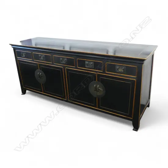 ORIENTAL EBONISED SIDEBOARD 2000x600x850mm