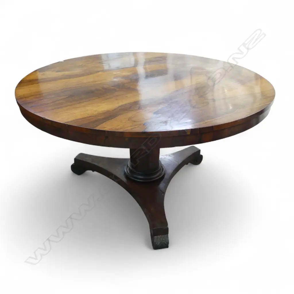 WILLIAM IV ROSEWOOD PEDASTAL TABLE Dia.1310mm Image 1++