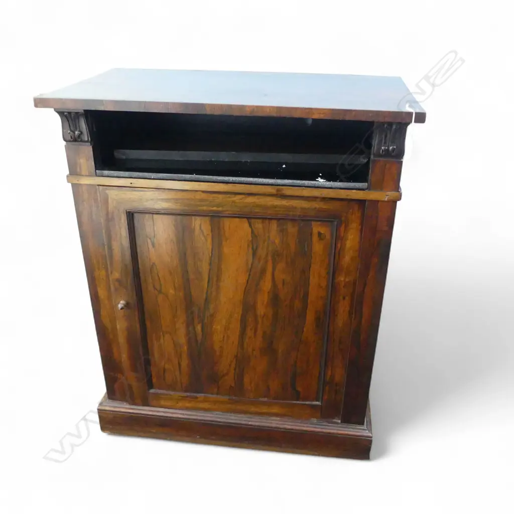 19thC ROSEWOOD CUPBOARD CONVERTED TO STEREO CABINET 780x430x960mm Image 1++