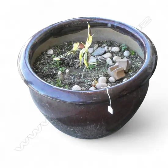 LARGE GLAZED GARDEN POT Dia.660mm
