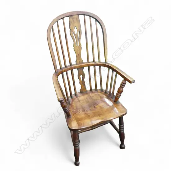 ANTIQUE ENGLISH OAK WINDSOR CHAIR H990MM