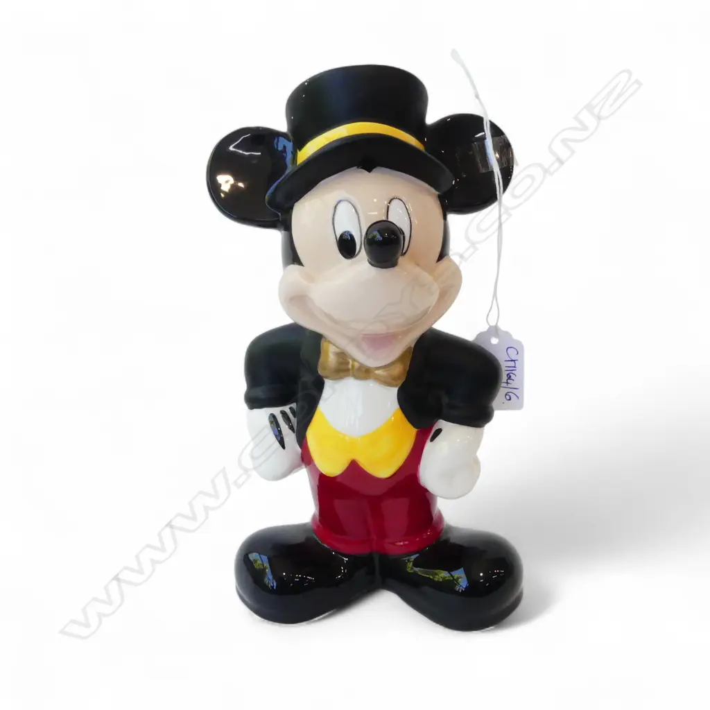 CERAMIC DISNEY MICKEY MOUSE PIGGY BANK H.215mm Image 1++