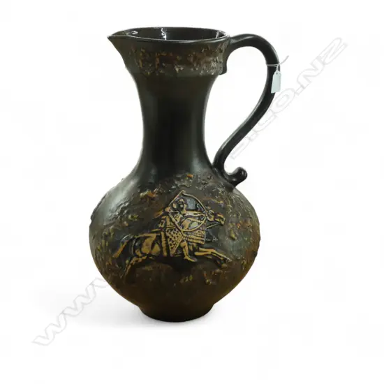 LG WEST GERMAN FLOOR VASE HUNTING decoration H.490mm