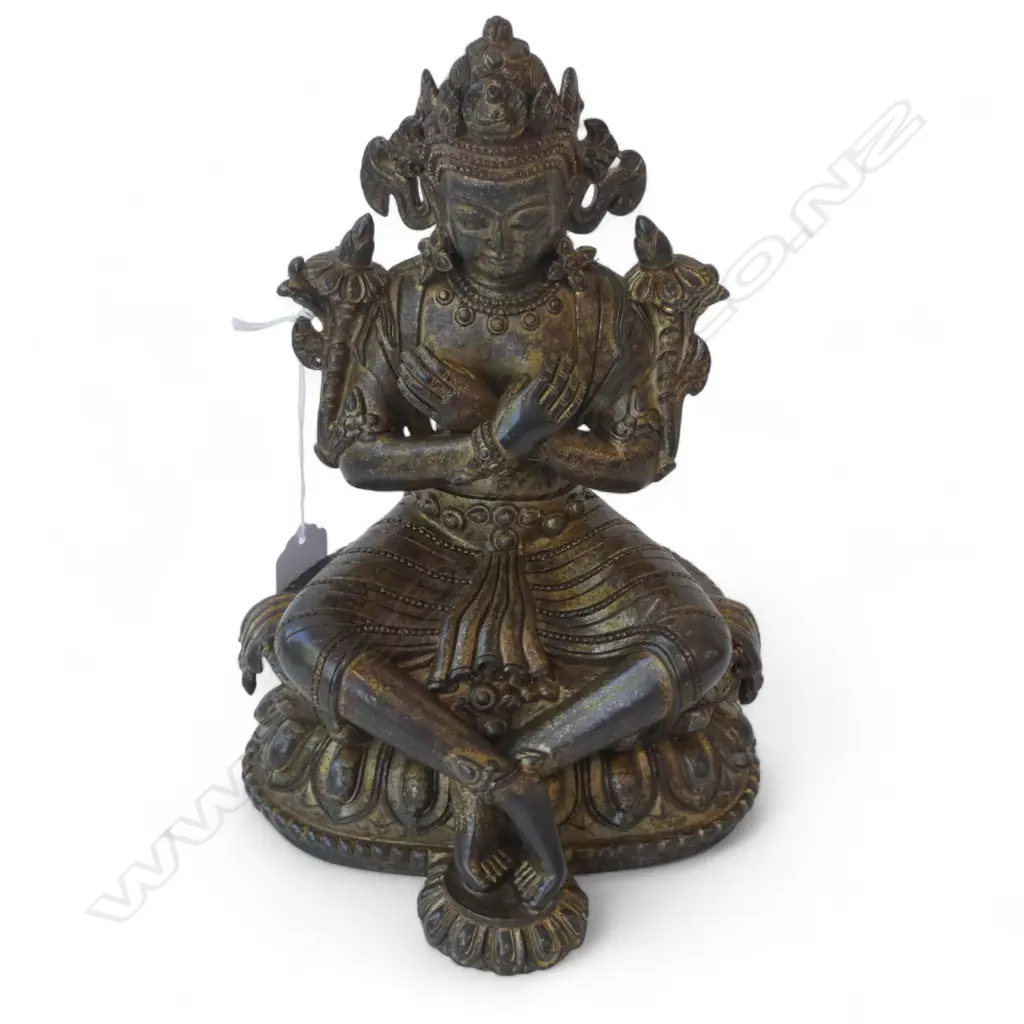 ORIENTAL GILT METAL FIGURE H.250mm Image 1++