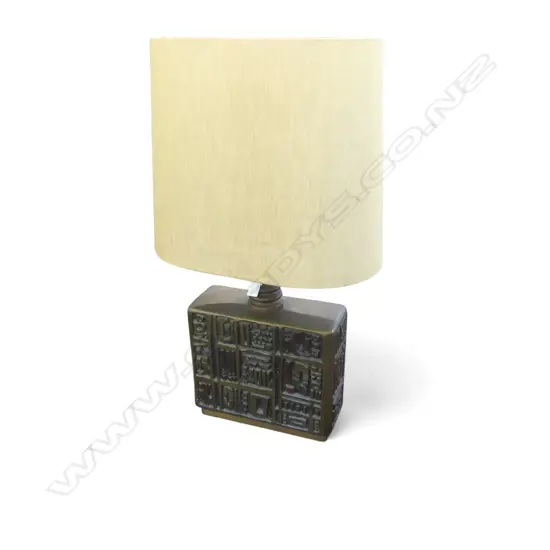 RETRO / MID CENTURY TABLE LAMP, PAINTED PLASTER BASE H.780mm