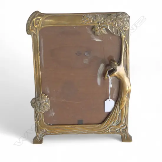 ART NOUVEAU STYLE BRASS PHOTO FRAME 340x260mm