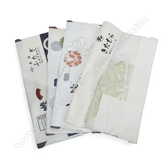 FOUR VINTAGE KIMONO IN ORIGINAL PACKAGING