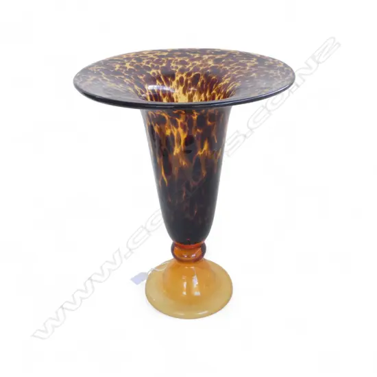 POSSIBLY MURANO TORTOISESHELL ART GLASS VASE 425 X 330 MM