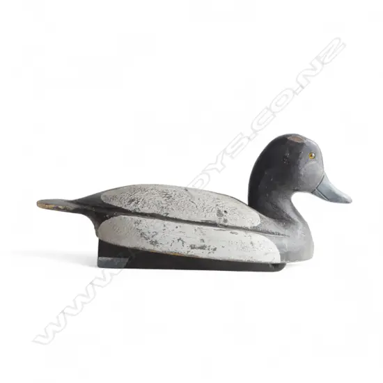 PAINTED WOODEN DUCK DECOY L.425mm