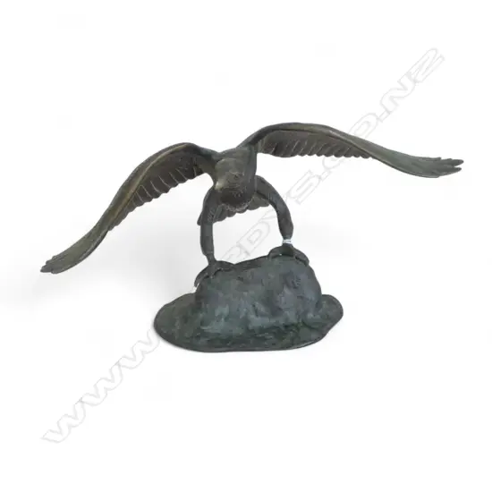 BRONZE EAGLE ON ROCK W.310mm