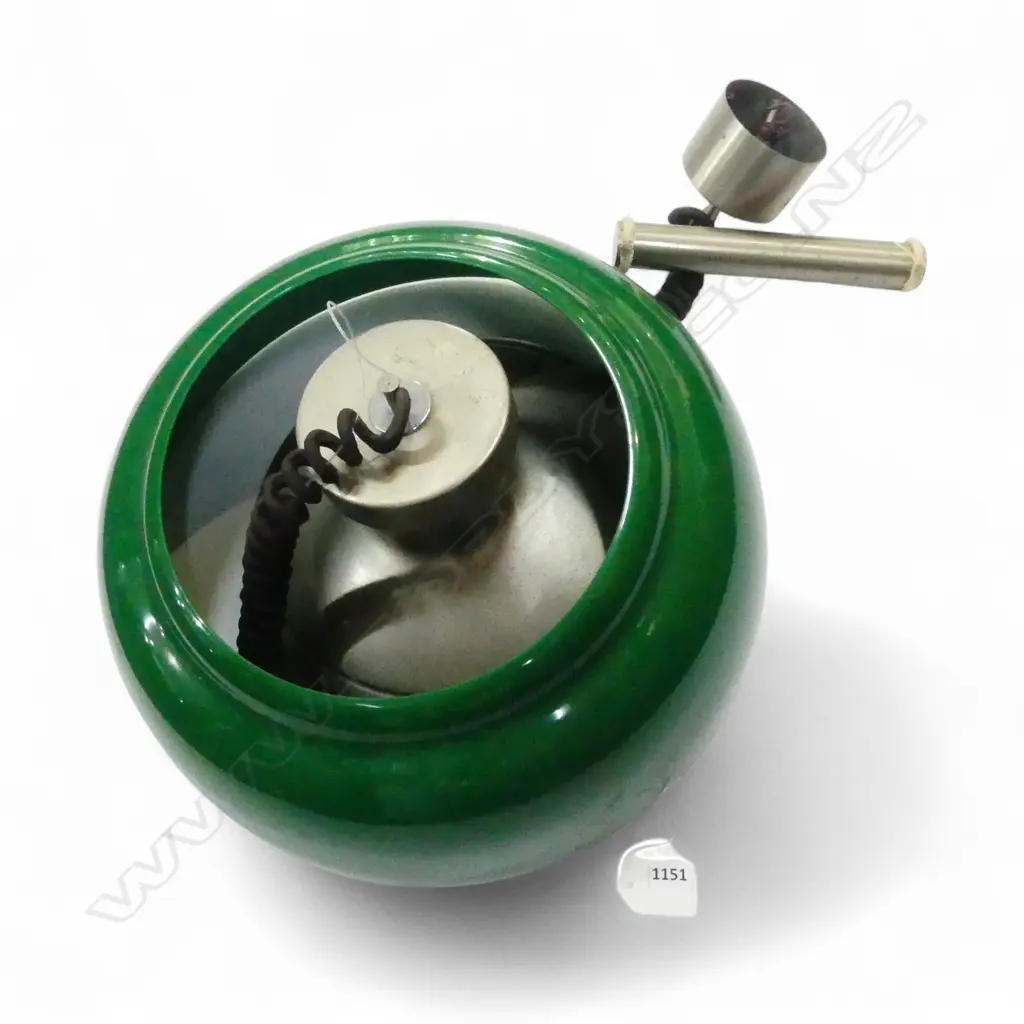 DESIGNER PULLEY LIGHT PENDANT - GREEN PLASTIC 350mm dia Image 1++