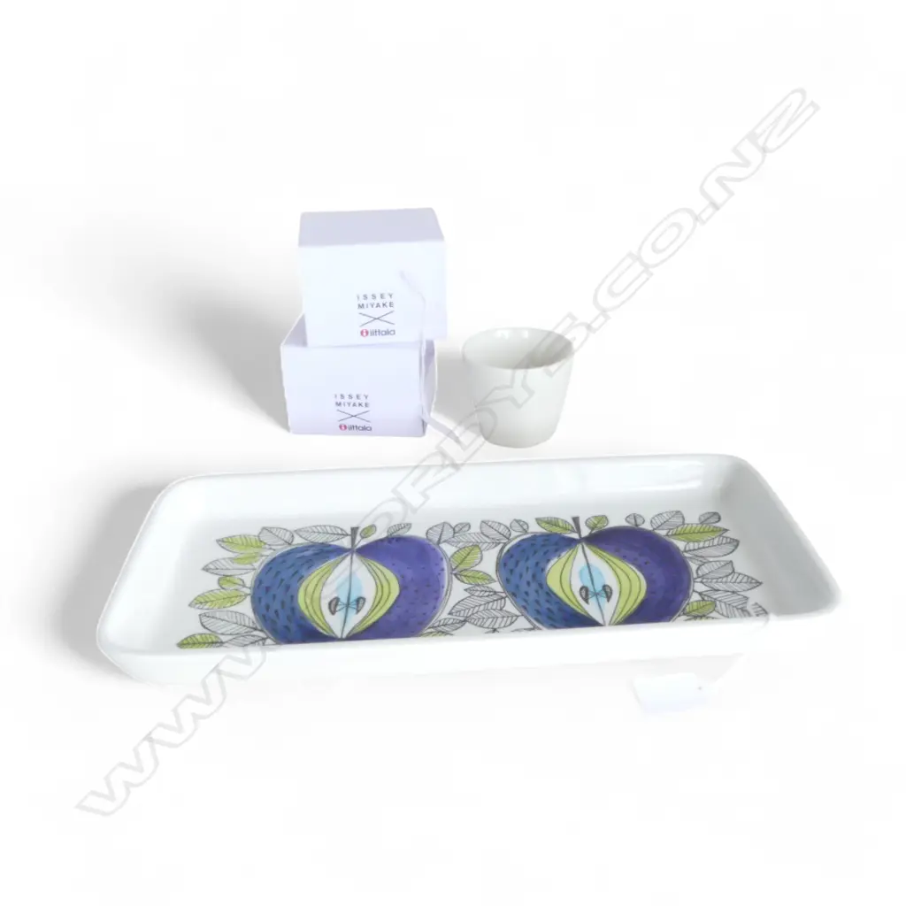 ROSENTHAL 'EDEN' PLATTER W.375 + 2 BOXED ISSY MIYAKI x IITTALA CUPS Image 1++