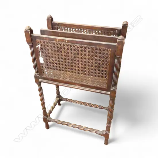 OAK BARLEY TWIST MAGAZINE RACK 510x280x830mm