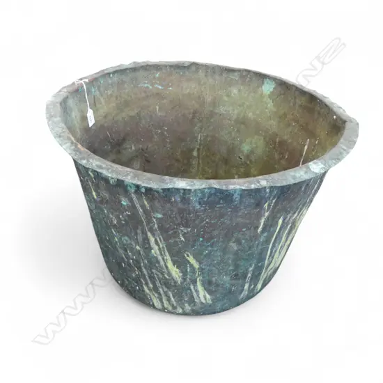 OLD COPPER LAUNDRY TUB / PLANTER H.390mm, 550mm dia