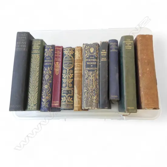 ELEVEN ANTIQUE BOOKS – THE CHRISTMAS GARLAND 1863 ETC 