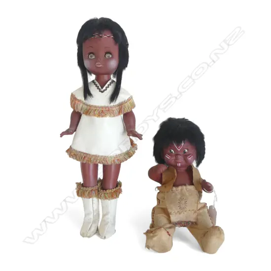 2 VINTAGE DOLLS NATIVE AMERICAN, REGAL CANADA