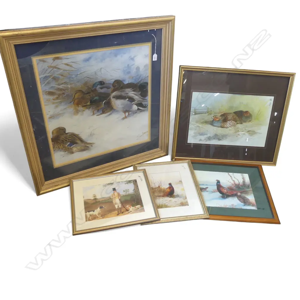 5 HUNTING THEMED PRINTS, LARGEST 575x575mm Image 1++
