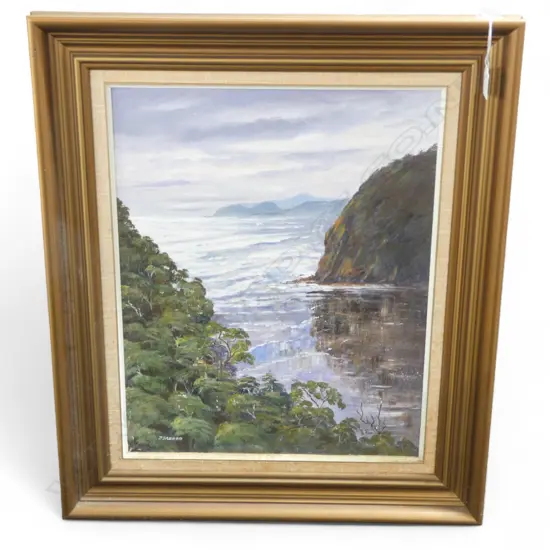 J. STEANE, THE CAST, OIL ON BOARD, 490x390mm