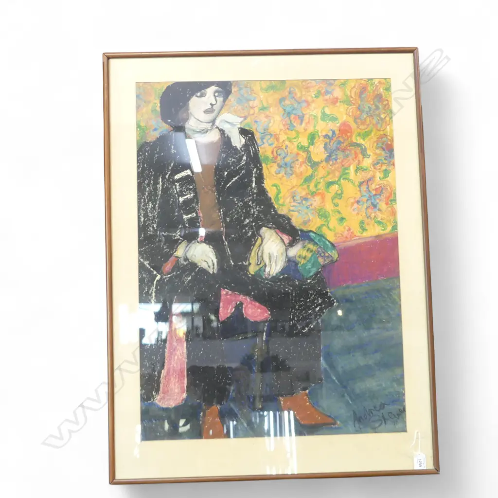 ANDREA STEVEN, PORTRAIT OF A WOMAN, PASTEL ON PAPER, SIGNED & DATED '78 750x545mm Image 1++