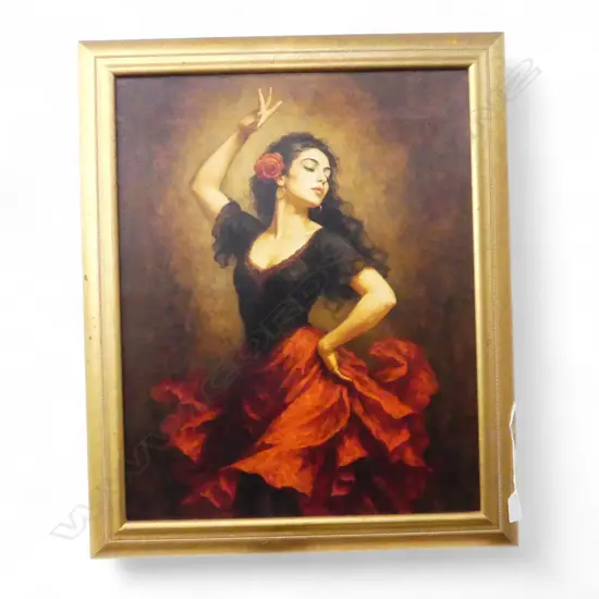 ART PRINT, FLAMENCO WOMAN 545x430mm