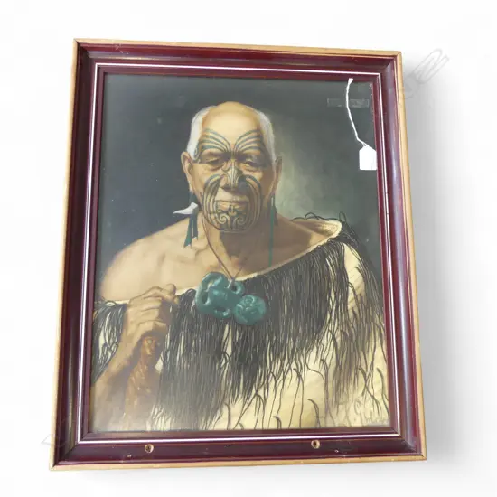 HAND FINISHED PORTRAIT PRINT AFTER GOLDIE 'PATARA TE TUHI' 495x390mm
