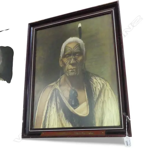 HAND FINISHED PORTRAIT PRINT AFTER GOLDIE 'KAMARIERA WHAREPAPA' 495x390mm