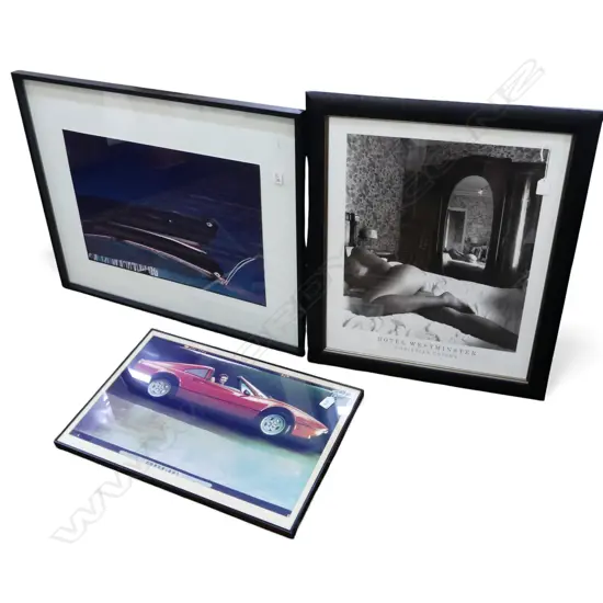 3 FRAMED PRINTS INCL STEPHEN ROBINSON DINGY AND  CHRISTAIN COIGNY HOTEL WESTMINSTER POSTER