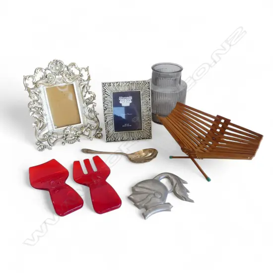 ASST. COLLECTABLES Incl. FRAMES, WOOD SLAT BASKET FRUIT BOWL etc