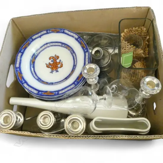 ASST. EP, ANTIQUE SOUP PLATES (hairlines), VASES ETC