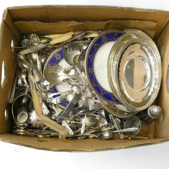 ASST. EP, CUTLERY, WEDGWOOD PLATES ETC