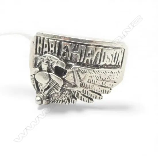 STG SILVER HARLEY DAVIDSON RING  SIZE X