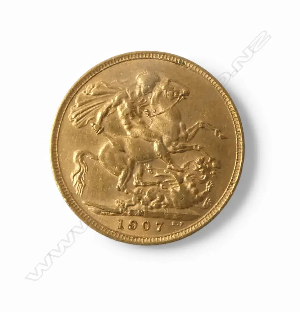 EDWARDIAN 1907 GOLD SOVEREIGN Image 1++