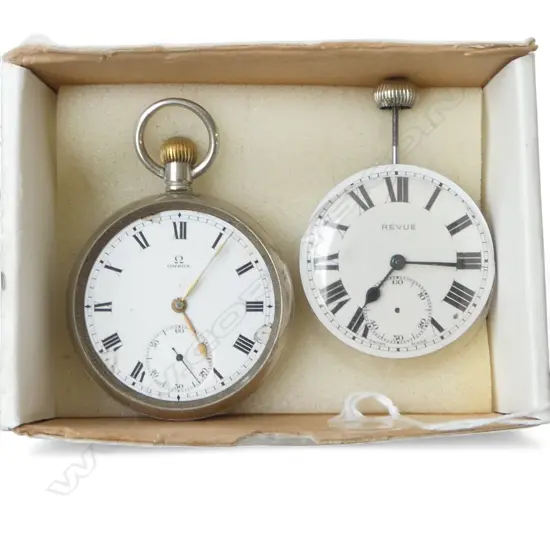 OMEGA POCKET WATCH ticking, faults + POCKET WATCH REVUE MOVEMENT