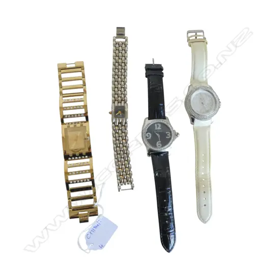 4 FASHION WRIST WATCHES; CHANEL, PIERRE CARDIN, ICE, SWATCH